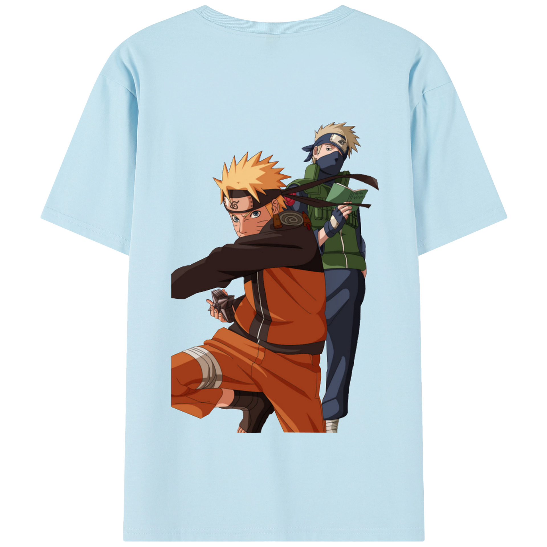 （画像用） NARUTO -ナルト- うずまき ナルト Uzumaki Naruto 綿100％半袖Tシャツ（背面プリント）